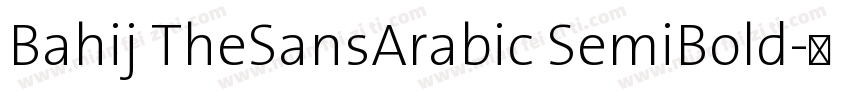 Bahij TheSansArabic SemiBold字体转换